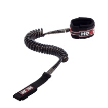 Premium Coiled SUP Leash 9' x 8 mm |BLACK